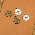 Alloy Chinese Coin Charm Pendant 15mm