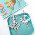 Rhinestone Ballerina Metal Hanging Ornament Two Styles view 2