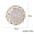 Round Pearl Border Crystal Brooch for Jackets Scarves and Coats view 5
