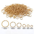 Textured Metal Open Jump Rings in Six Sizes and Three Finishes view 7