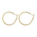 Textured Round Hoop Earrings In Gold Silver And Four Sizes view 5