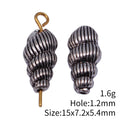 Spiral Shell Bead In Antique Silver For Jewelry Making view 3