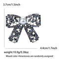 Openwork Bow Brooch with Pearl Center in Four Color Finishes view 8