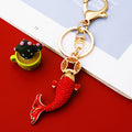 Crystal Coin Fish Keychains with Fortune Cords and Loose Braided Loops view 6