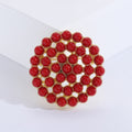 Round Spiral Bead Cluster Brooch in Four Bright Colors view 6