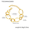 Gold Oval Bracelet