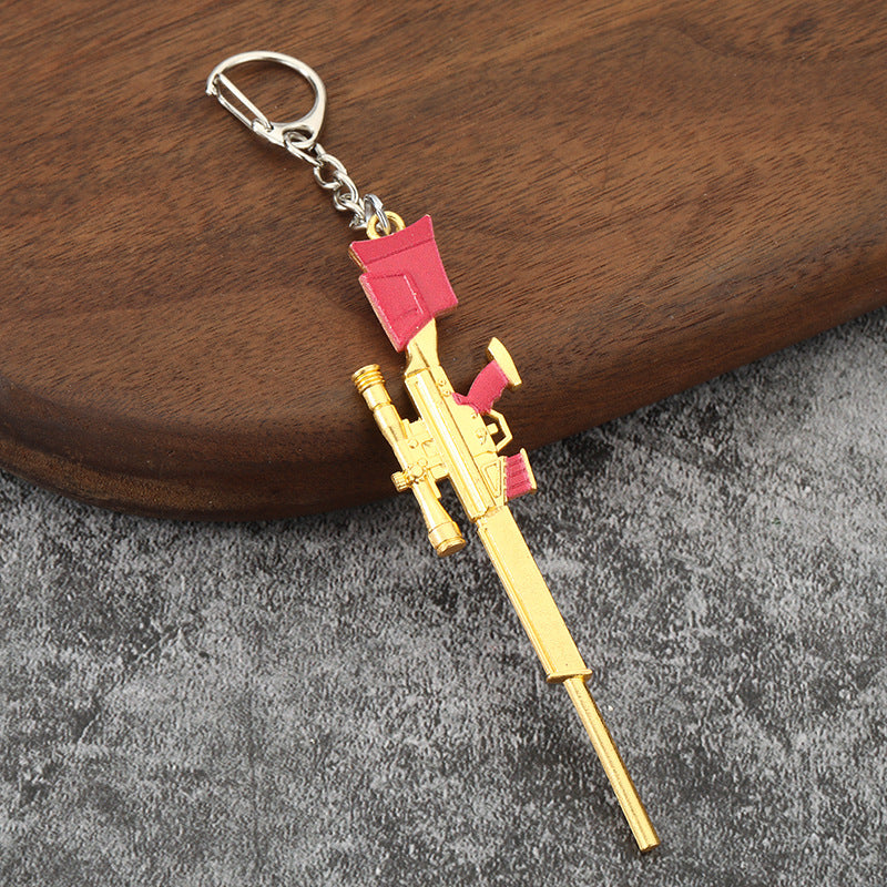 Battle Royale Game Alloy Model Gun Keychain Gift Accessory