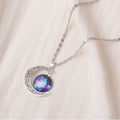 Crescent Moon Galaxy Picture Pendant Necklaces in Ten Styles view 4