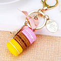 Macaron Stack Keychain with Pink Bow, Tower and Round Tag view 2