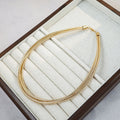 Gold and Silver Multi Strand Snake Chain Choker Necklaces view 2