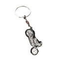 Motorcycle-Shaped Metal Keychain With Colored Accents, 4 Styles view 5