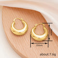 Gold and Silver Tone Chunky Hoop Earrings Polished Jewelry Accessory view 4