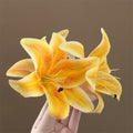 Oversized Lily Flower Hair Claw In Champagne Pink Purple Or Blue view 4