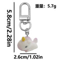 Eight Flocked Resin Dog Rabbit and Animal Clasp Keychain Designs view 9