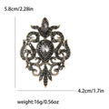 Baroque Scrollwork Brooch With Blue or Gray Faceted Stones view 6