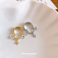 Starburst Crystal Ear Cuffs in Gold and Silver Tones view 2
