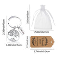 Silver Tone Tree of Life Keychain with Thank You Tag view 3