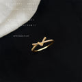 Gold Tone Clear Stone Rope Knot Band Ring For Women view 2