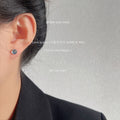 Silver Tone Mini Iridescent Planet Stud Earrings For Women view 2