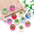 Twelve-Color Translucent Apple Glass Charm Collection view 3