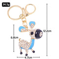 Rhinestone Donkey Keychain Gold Metal Cartoon Animal Charm view 3