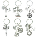 Nautical Travel Metal Keychains in 9 Sailboat, Anchor and Airplane Styles view 5