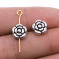 10mm 1.4g Antique Silver Zinc Alloy Round Large Hole Loose Metal Beads for Bracelet Making