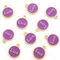 Luck and Mom Round Enamel Charm Collection for Jewelry Making view 7