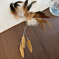 Colorful Feather Long Chain Ear Cuff Earrings Jewelry Accessory view 8