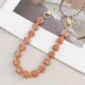 Acrylic Heart Bead Phone Chain Strap with Gold Swivel Clasps view 9