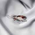 Blue Crystal Calla Lily Flower Brooch with Rhinestones view 4