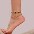 Gold Czech Glass Oval Bezel Link Bracelets Multi Color view 4