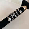 Gold and Silver Tone Crystal Ring Assortment in Four Sets view 8