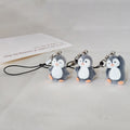Flocked Penguin Phone Strap Charms in Three Distinct Poses view 3