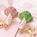 Crystal Bok Choy Keychains in Plain and Braided Loop Options view 3