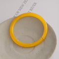 Six Color Small Smooth Acrylic Round Bangle Bracelets view 8