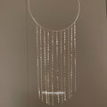 Long Fringe Collar Necklace with Graduated Chain Tassels view 4