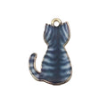 Printed Enamel Zinc Alloy Cat Charm Pendant for DIY Bracelet Necklace Phone Chain Making