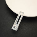 Gold and Silver Rhinestone Hollow Rectangle Hair Clips view 2