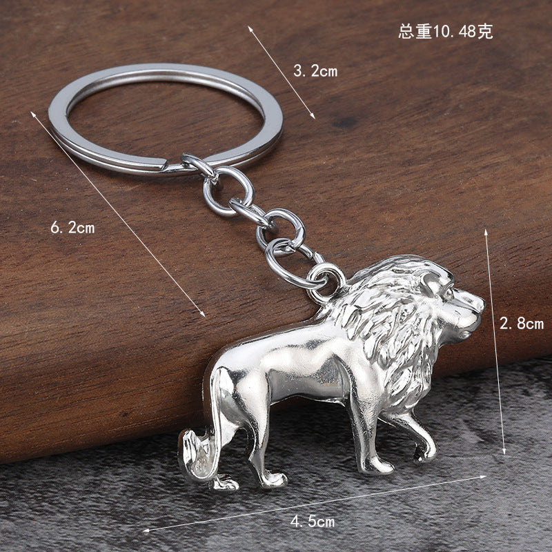 Minimalist Lion Zinc Alloy Keychain Pendant Gift Accessory