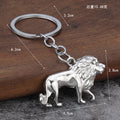 Standing Lion Pendant Keychain in Silver Tone and Gold Tone view 2