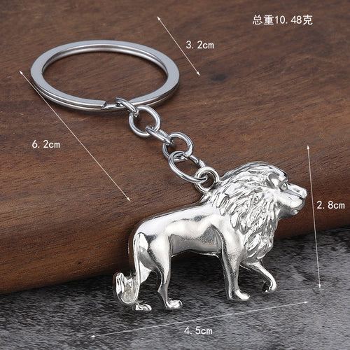 Minimalist Lion Zinc Alloy Keychain Pendant Gift Accessory