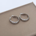 Twisted Multi Band Small Hoop Earrings in Gold and Silver view 6