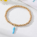 Gold Tone Beaded Colorful Chili Pepper Charm Stretch Bracelets view 2