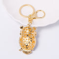 Rhinestone Owl Keychain Gold Clasp Branch Three Colors view 4