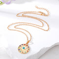 Gold and Silver Tone Crystal Enamel Evil Eye Pendant Necklaces view 5