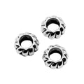 Spiral Large-Hole Bead In Antique Silver For Jewelry Making view 4