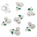 Enamel-Look And Crystal-Accented Gold Silver Cherry Alloy Charms in 12 Styles view 11