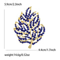 Crystal Leaf Brooch Decorative Metal Pin For Jackets And Lapels view 10