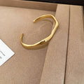 Hex CZ Chain Pearl Link Wavy Open Cuff Bracelets 4 Styles view 7